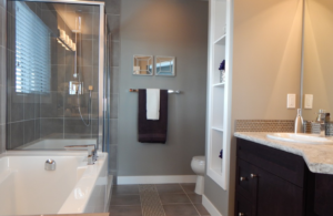 interior of a modern bathroom 